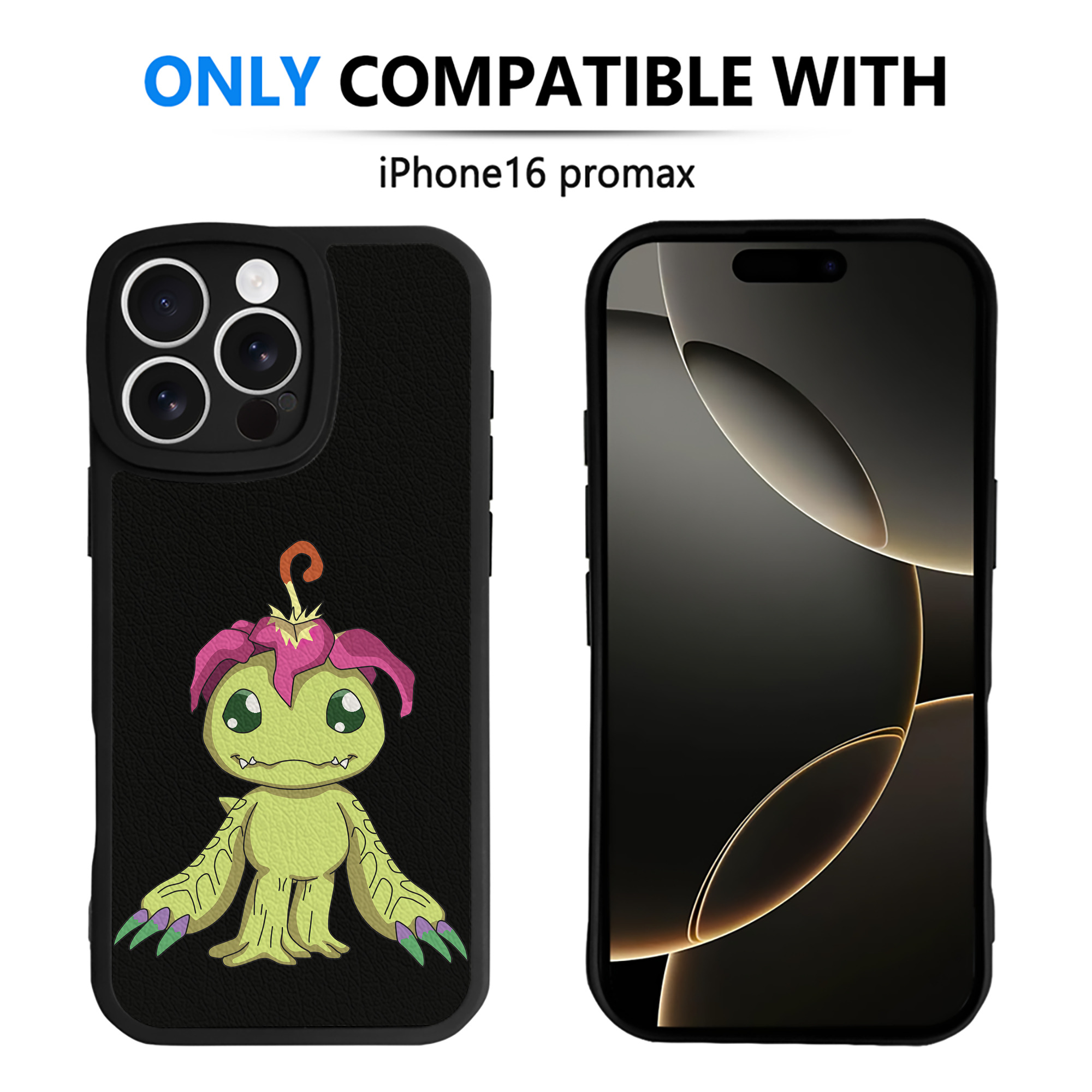 （画像用） Digimon デジタルモンスター/デジモン 【iPhone 16シリーズ対応】シリコンスマホケース（レザー調） 材質：シリコン